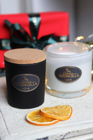 Orange with Spices, sojowo-kokosowa świeca zapachowa w szkle, biała, 170g