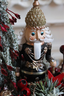 Skrzacik Bosco, świąteczny stroik w szklanej misie, wym.37x30cm