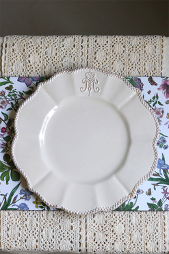 Madame, talerz obiadowy, kremowy, śr.25cm