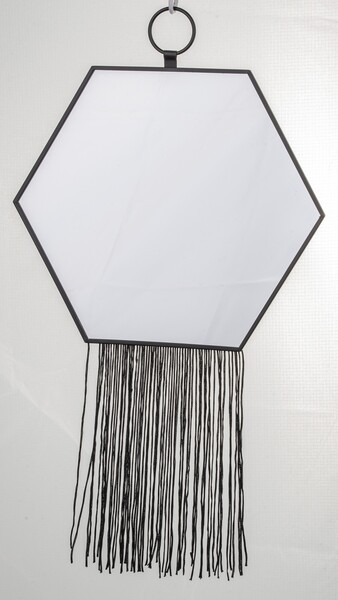 Hexagon B, lustro w czarnej ramie, wym.43x25cm  