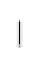 Silver, migocząca świeca LED