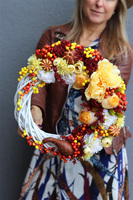 Słoneczna Jesień 2, asymetryczny wianek jesienny