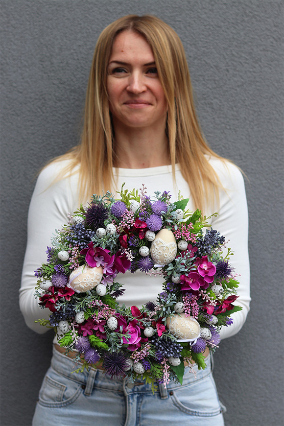 Gerista Krettera, wielkanocny wianek na drzwi