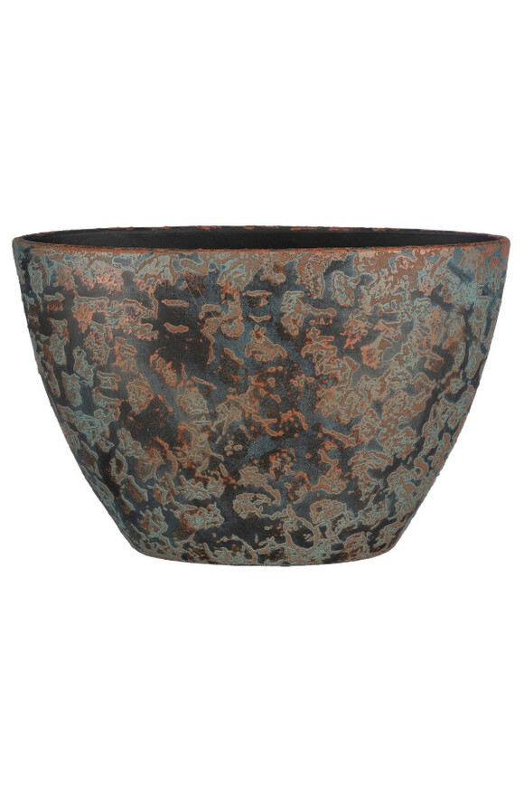 Clementino, osłonka / donica łódka, kolor miedziany, wym.41x20x26cm