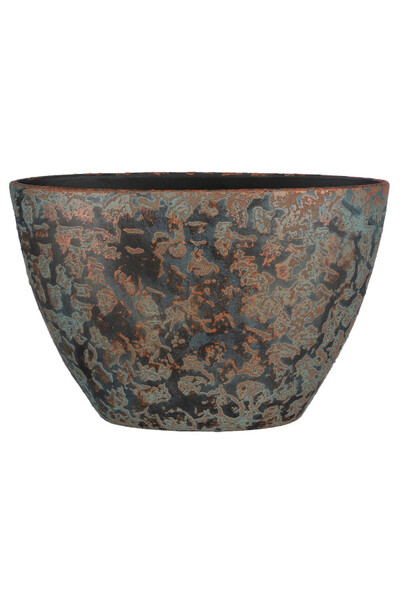 Clementino, osłonka / donica łódka, kolor miedziany, wym.41x20x26cm