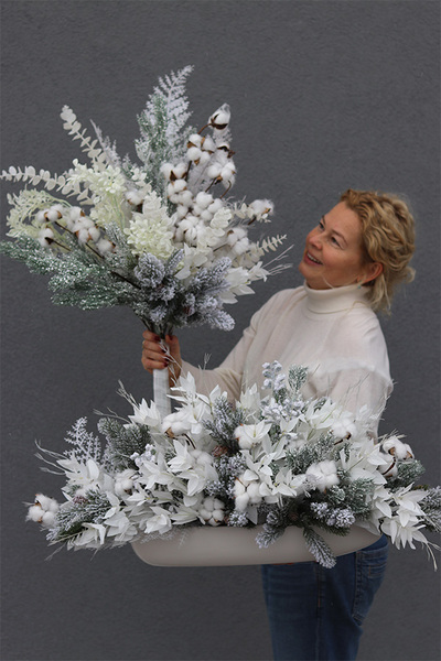 Moko Winter, elegancka kompozycja zimowa, wym.42x80cm