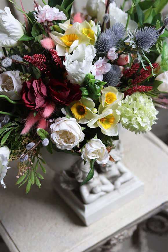 Anioła Głos, wiosenna kompozycja nagrobna, wym.45x54cm