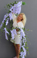 Wisteria Usagi, elegancka girlanda z liliowymi kwiatami