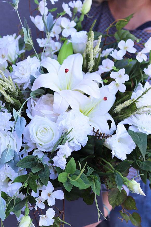 Balerio, komplet dekoracji nagrobnych, kompozycja + bukiet