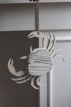 OD RĘKI Krab, zawieszka marynistyczna dekoracja, wym.21x23cm