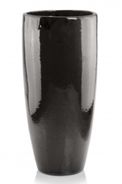 Armand, donica / osłonka ceramiczna cygaro, kolor grafit, wym.50x25cm