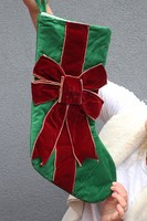 Santa, mikołajkowa skarpeta świąteczna, zielona