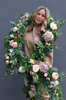 Romantica, stylowa girlanda ze sztucznych kwiatów