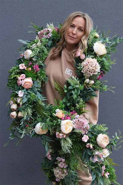 Romantica, stylowa girlanda ze sztucznych kwiatów