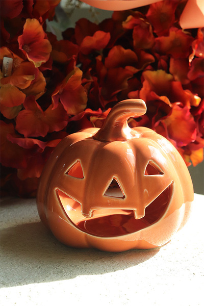 Halloween Pumpkin, dekoracyjna dynia ceramiczna lampion