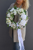 First Comunion, wianek komunijny z białych kwiatów