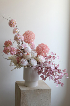 Morellina Primavera, pastelowa kompozycja kwiatowa, wym.64x60cm