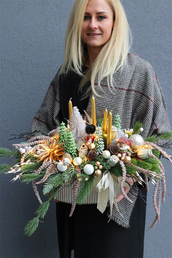 Złoty Dom, stroik adwentowy LED