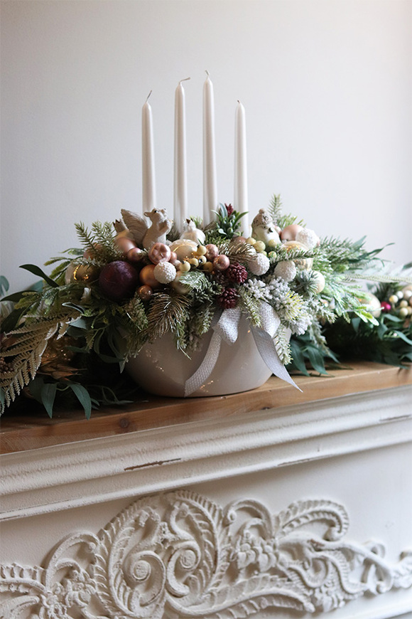 Fioletina Laos, stroik świąteczny / adwentowy