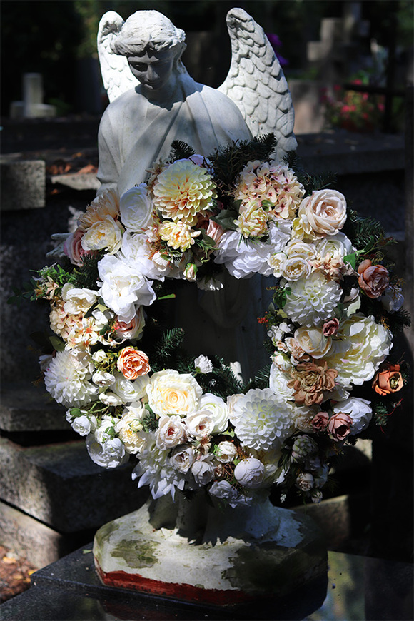 Deliana, komplet dekoracji nagrobnych, wieniec + bukiet
