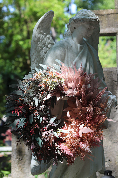 Boho Duo, kwiatowy wianek na drzwi