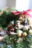 Do Szopy Hej Pasterze, świąteczny wianek dekoracyjny stroik