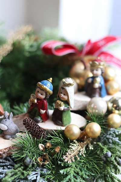 Do Szopy Hej Pasterze, świąteczny wianek dekoracyjny stroik