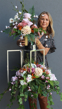 komplet dekoracji nagrobnych Angelo Garden Cappuccino, wym.62/52cm