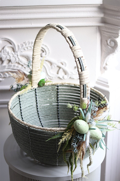 Grande Easter, dwustronnie dekorowany koszyczek wielkanocny