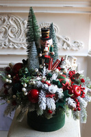 Dziadek do Orzechów Green, flowerbox świąteczny