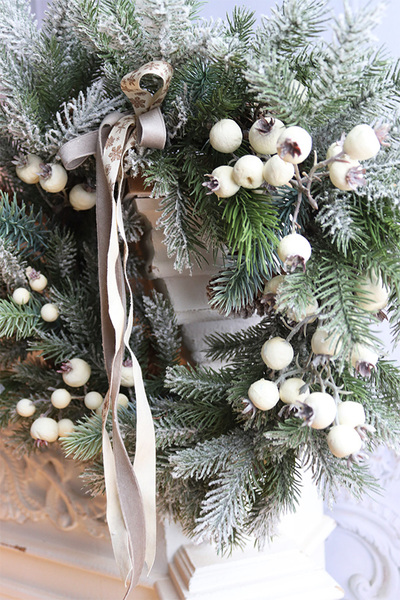 Skandynawska Noc, bożonarodzeniowy wianek na drzwi