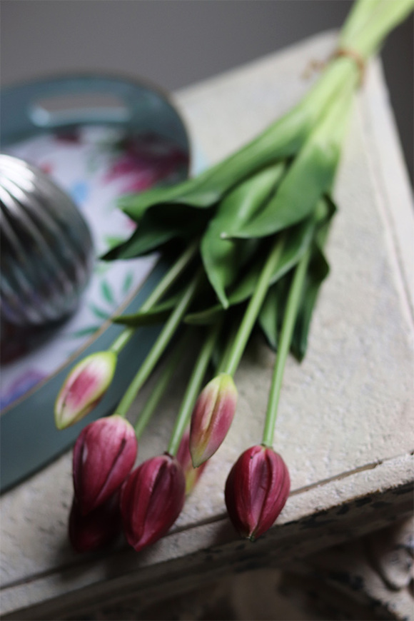 bukiet tulipanów silikonowych, Aprill Purple Spring