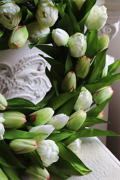 wiosenny wianek Tulipanowy Biel