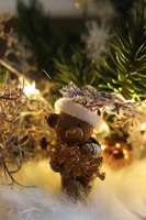 Kraina Misiów LED, świąteczny stroik na tacy