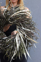 Boho Netre, dekoracyjny wianek z suszonych i stabilizowanych roślin, śr.50cm