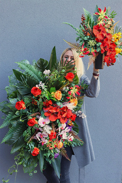 Orangita 2, komplet dekoracji nagrobnych, wiązanka + bukiet 