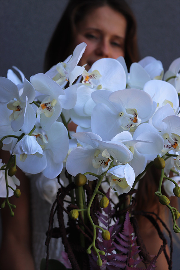 Cecile Pastelisa, efektowny storczyk w różowej misie, wys.56cm