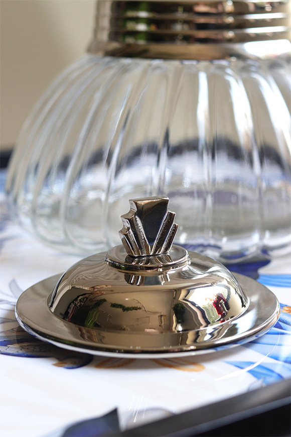 Lux Villa Glamour, szklany pojemnik z pokrywką