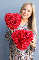 czerwone serce z róż, Miłość