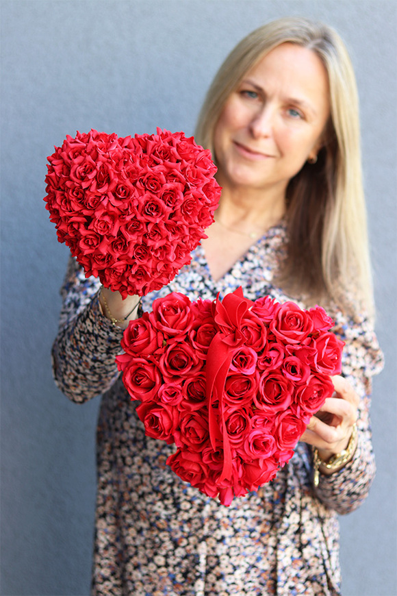 czerwone serce z róż, Miłość