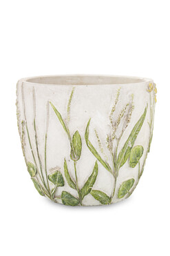 Meadow, osłonka ze wzorem cementowa, wym.14.5x16.5cm