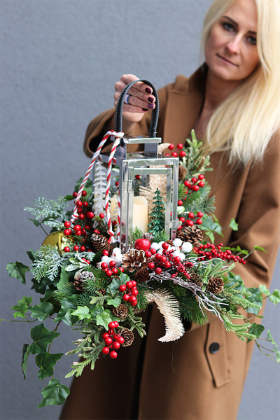 Angelo Winter, srebrny lampion nagrobny ze świecą LED