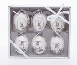 OD RĘKI atrakcyjny zestaw zawieszek z królikami na Wielkanoc, kpl.6szt