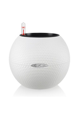 Puro, elegancka donica z nawadnianiem, biała, wym.16.5x20cm