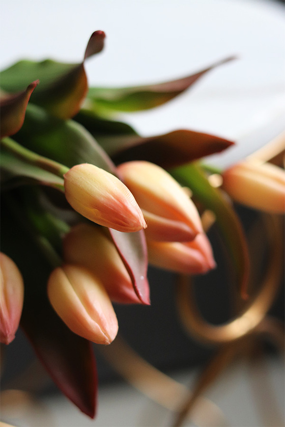 bukiet tulipanów silikonowych, Genotte Peach