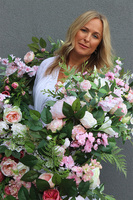 Malediwy Pink New, długa girlanda ze sztucznych kwiatów