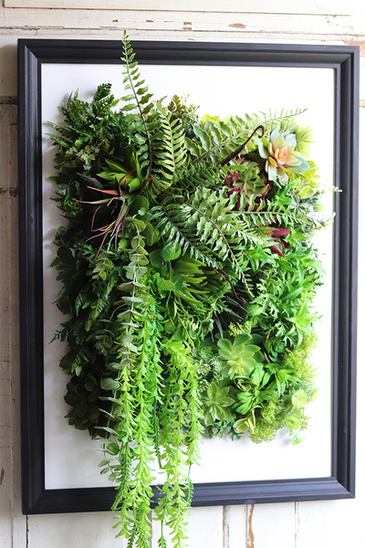 czarna jednostronna rama Lisbon Hotels Sukulenty, wym.77x57cm