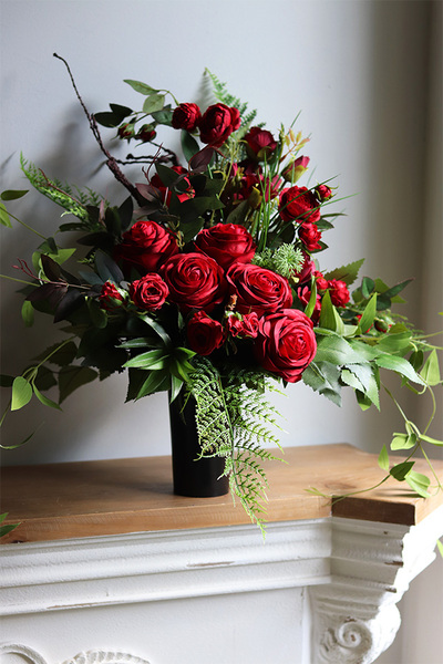 Czerwień Deluxe, komplet dekoracji nagrobnych