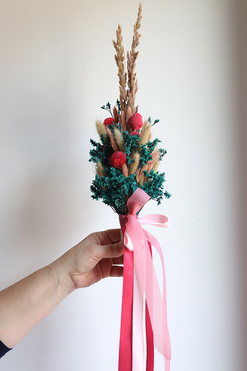 OD RĘKI Cecylia, komplet dekoracji wielkanocnych, koszyczek&palemka, wys.60/28cm