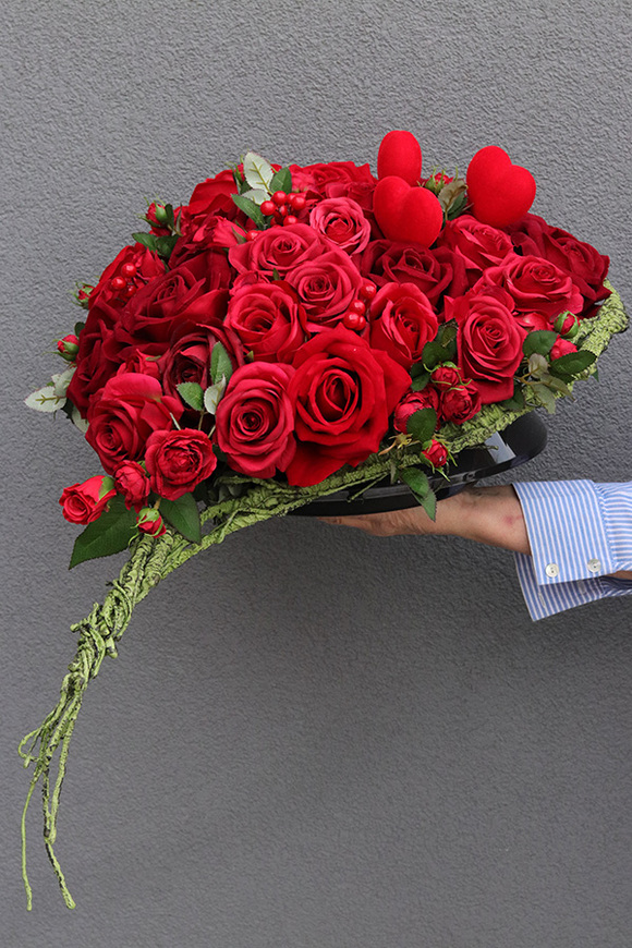 Sercowa Sprawa, kompozycja nagrobna w naczyniu serce